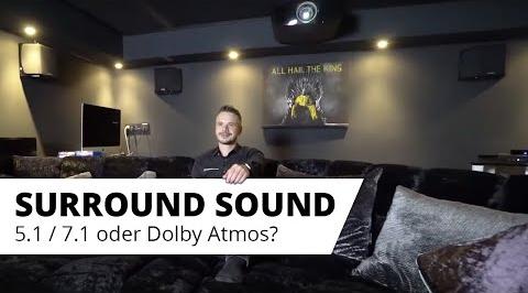 Surround-Sound - 5.1, 7.1 oder Dolby Atmos Sound? Die gängigen Sound Formate erklärt....